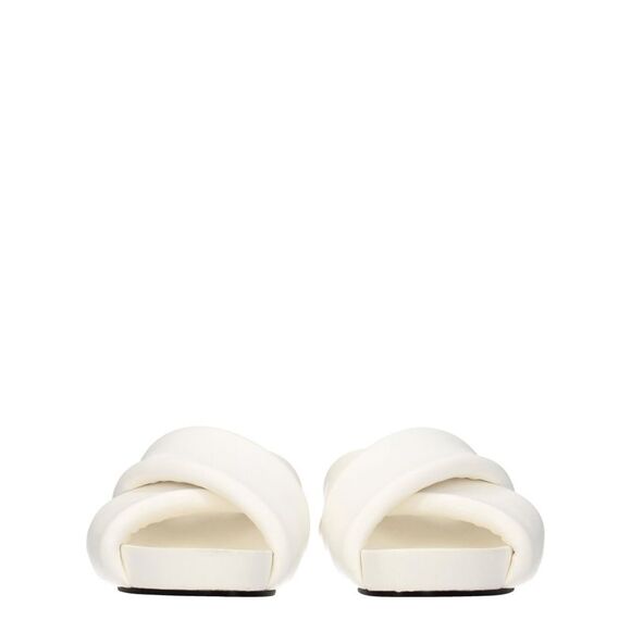 Jil Sander White Leather Women\'s Slippers